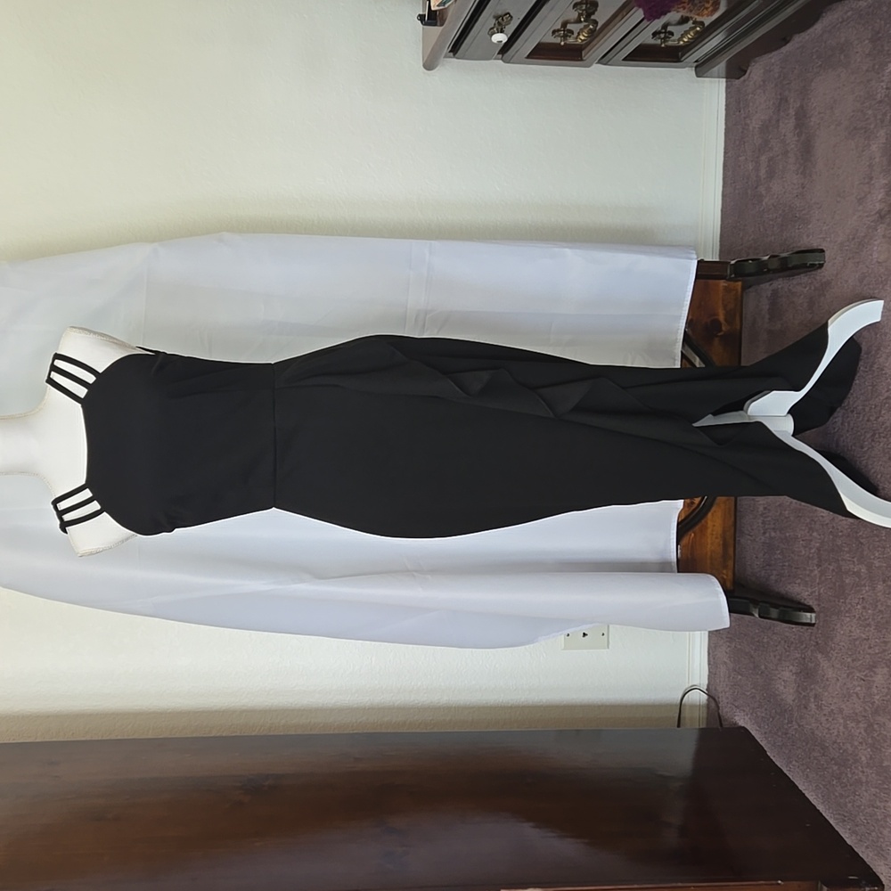 Black High‑Low Ruffle Maxi Dress Sleeveless Tank Style Sz M